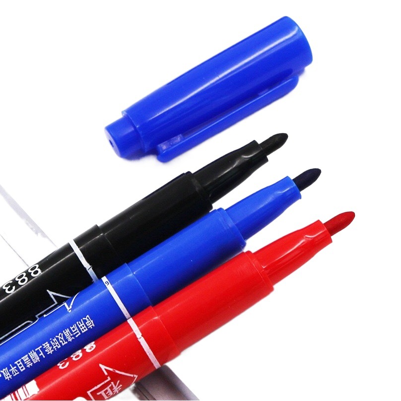 Hero 883 Gouxianbi small double-headed wipeable water pen marker Black quick-drying children's painting spot wholesale