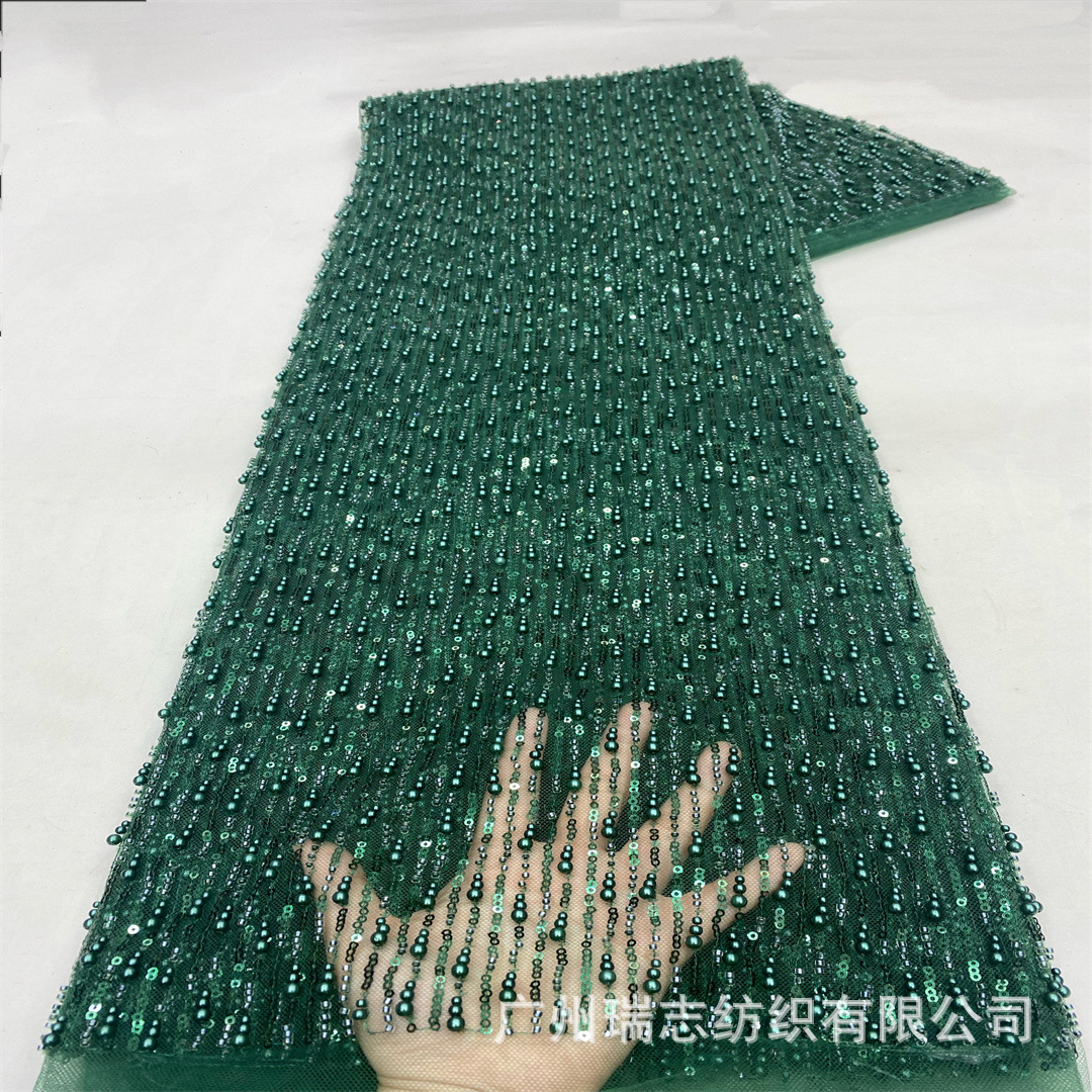 Simple bubble beads, vertical stripes, beads, sequins, embroidered cloth, wedding dresses, fashion lace fabric, lace fabirc