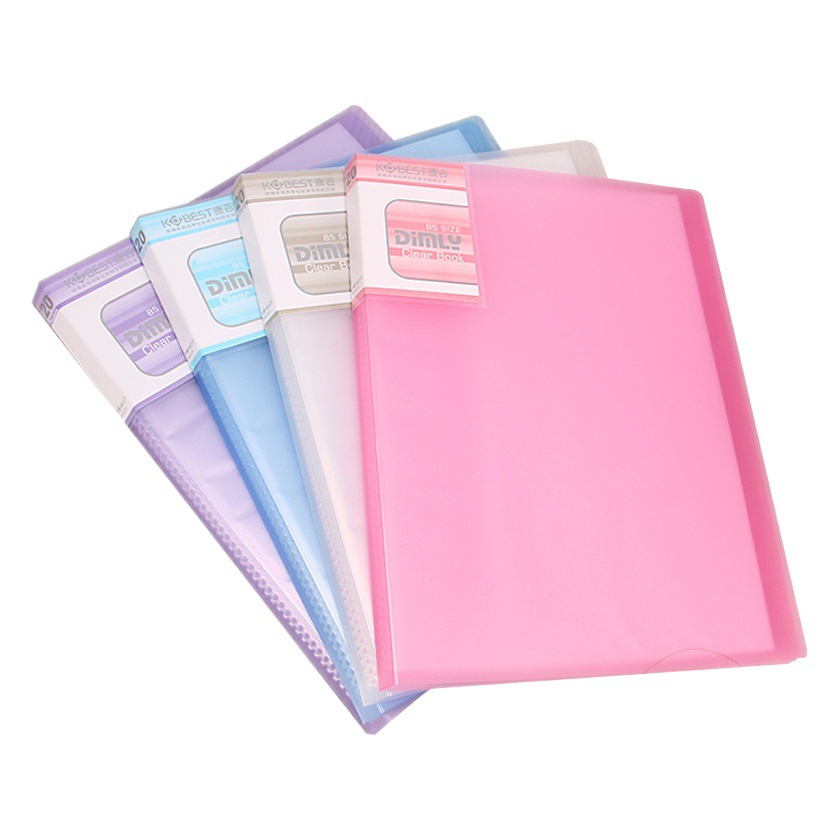 Kangbai A5 data book insert folder transparent inner page plastic pp test paper music score folder A5320-5310 wholesale
