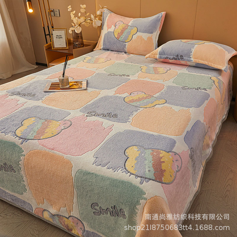 Picture of Blanket Coral Fleece Cover Blanket Flannel Blanket Cartoon Sofa Blanket Single Bed Sheet Single Air Conditioning Nap Blanket Quilt