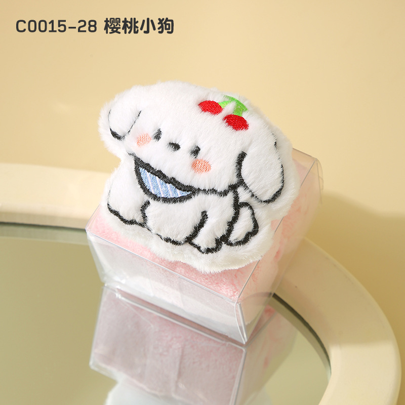 Picture of Hand gift towel creative towel cartoon animal children's square towel Tulip small towel gift box doll