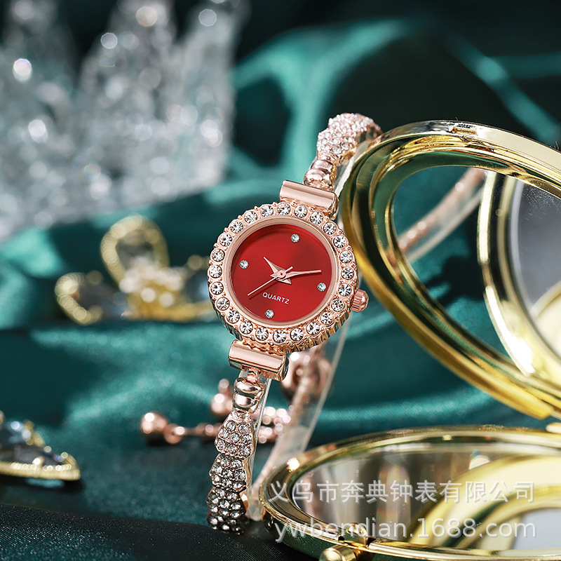 New women's quartz watch rhinestone women's watch small dial slim bracelet free adjustment jewelry quartz watch in stock