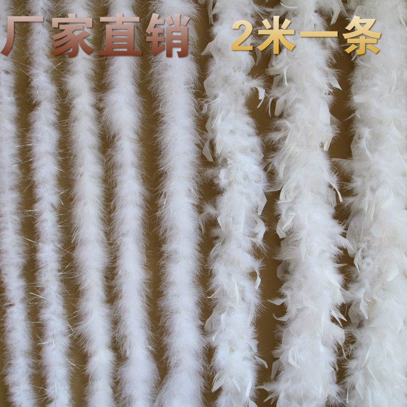 Factory wholesale turkey feather strip diy handmade feather strip cartoon bouquet wedding car feather lamp decoration material