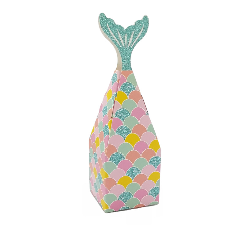 Picture of Wedding Fishtail Candy Box Wedding Return Gift Kidsren's Birthday Party Mermaid Gift Packaging Box Gift Box