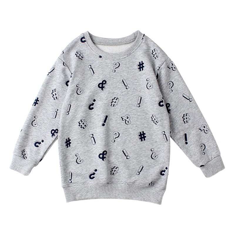 Spring and autumn Korean version of the new children's long sleeve sweater children's full print terry bottoming shirt boys sweater wholesale