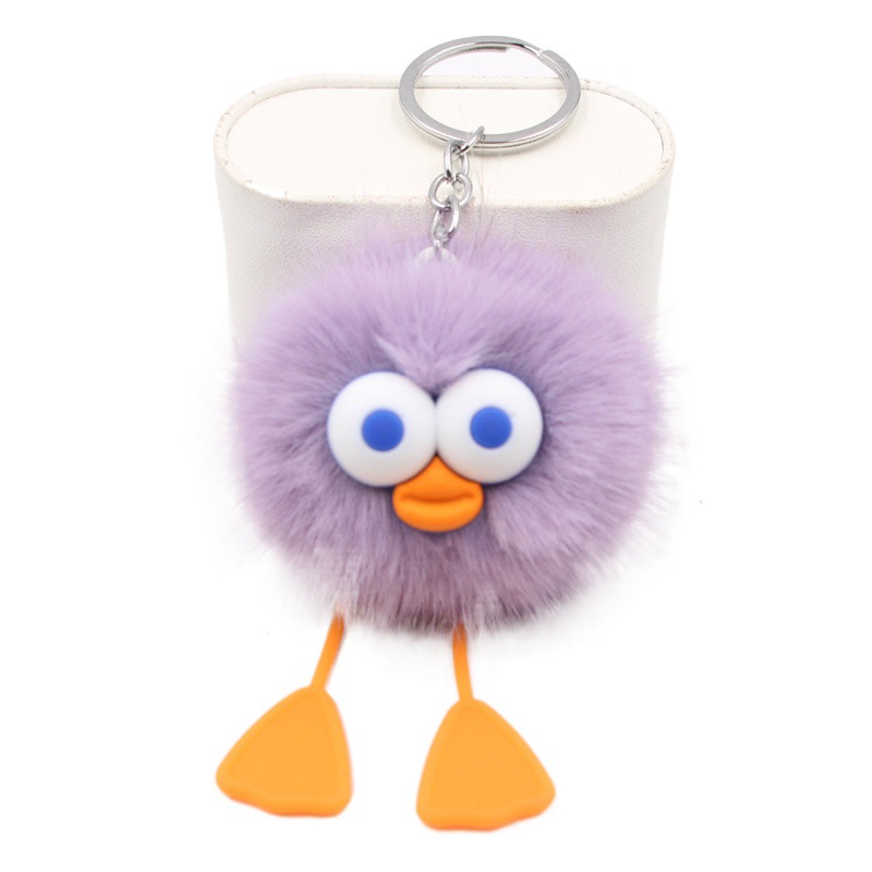 Healing Platypus Plush Bag Pendant Cute Little Duck Fur Ball Keychain School Bag Pendant Car Pendant