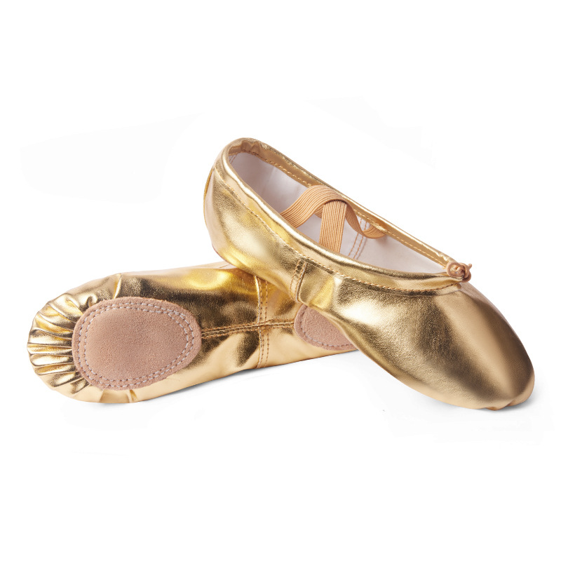 Picture of Children's dance shoes soft bottom practice PU leather cat claw shoes women's yoga gold silver dance shoes ballet dance shoes wholesale