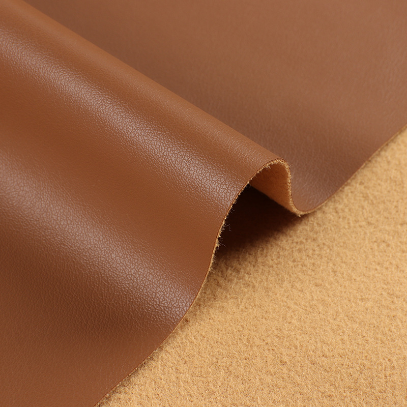 Picture of Factory spot 0.85mm thick half Pu Nappa grain leather brushed bottom fine grain luggage handbag packaging artificial leather