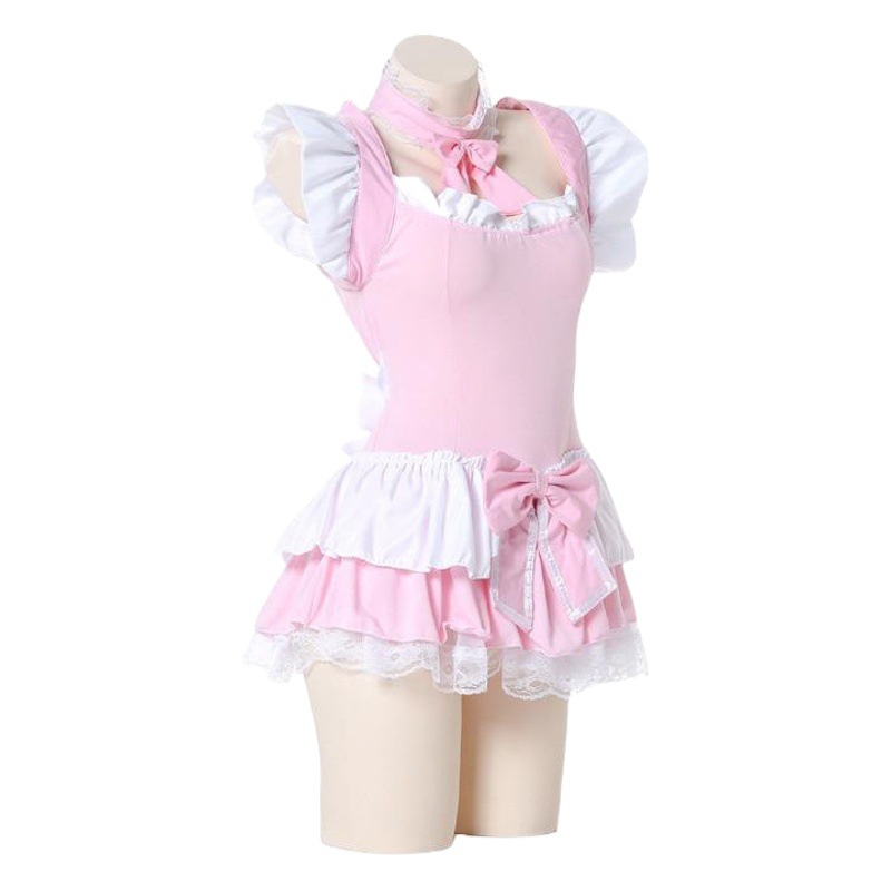 Moonless Whispers Sexy Underwear Temptation Pink Maid Maid Uniform Cosplay Sexy Performance Stage Costume