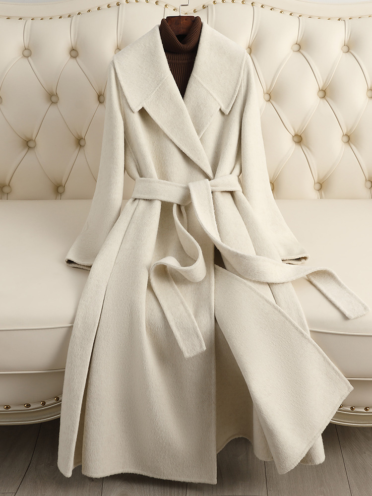 Picture of Double-Sided Cashmere Outwear Women's Mid-Length Over-The-Knee 2025 Autumn and Winter New Candy-Colored Woolen Outwear Thickeneded and High-End