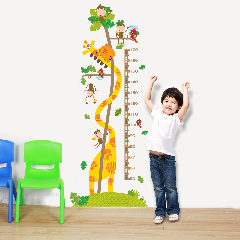 Korea DIY new giraffe wall stickers kindergarten children's room cartoon background wall decorative stickers XH9269