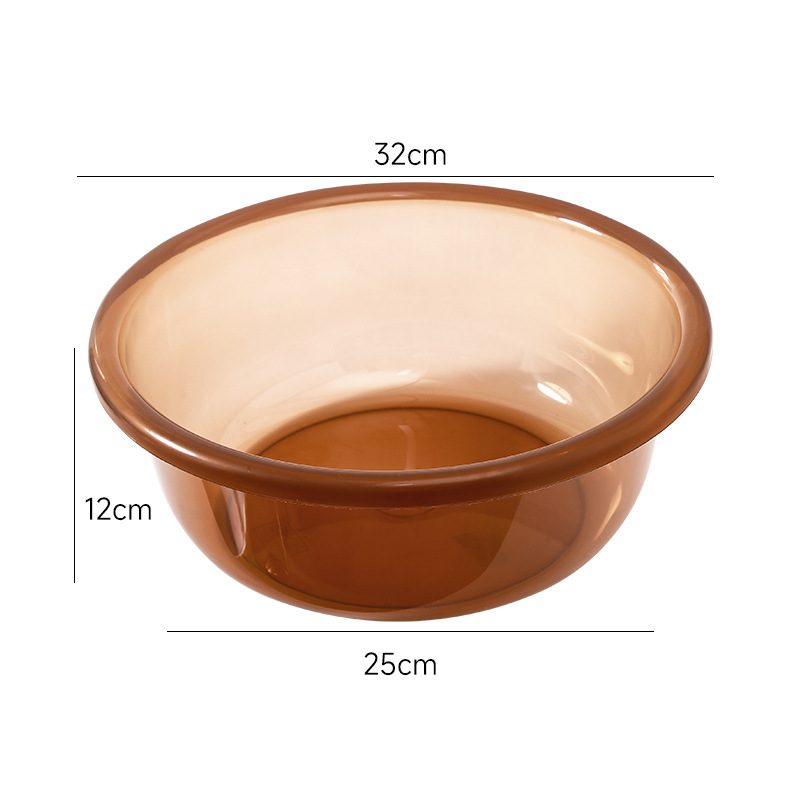 Picture of Transparent Plastic Basin 23cm25.5cm29cm32cm Advertising Basin Deepening Washbasin Foot Washing Basin Vegetable Washing Basin
