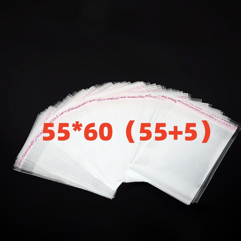 Spot Wholesale Opp Bag 55*60 (55+5) Self-Adhesive Bag Self-Adhesive Printing Self-Sealing Plastic Transparent