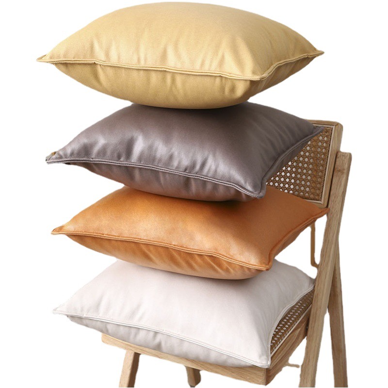 Technology Cloth Pillow Case Light Luxury Simple Bedside Soft Bag Cushion Office Pillow Backrest Cover Sofa Pillow Wholesale