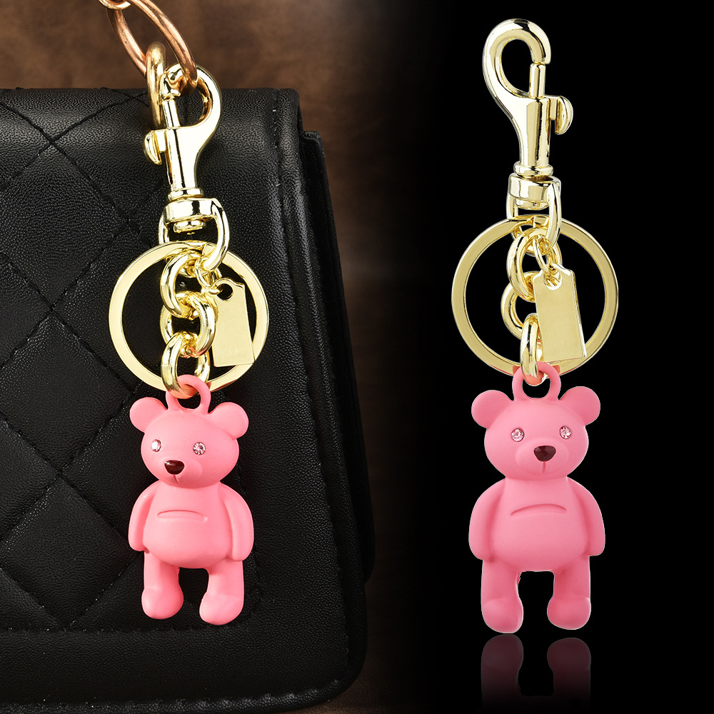 Cross-border Enthusiasm Book Bear Bag Key Pendant Creative Cute Cartoon Doll Keychain Cyber Red Keychain Batch