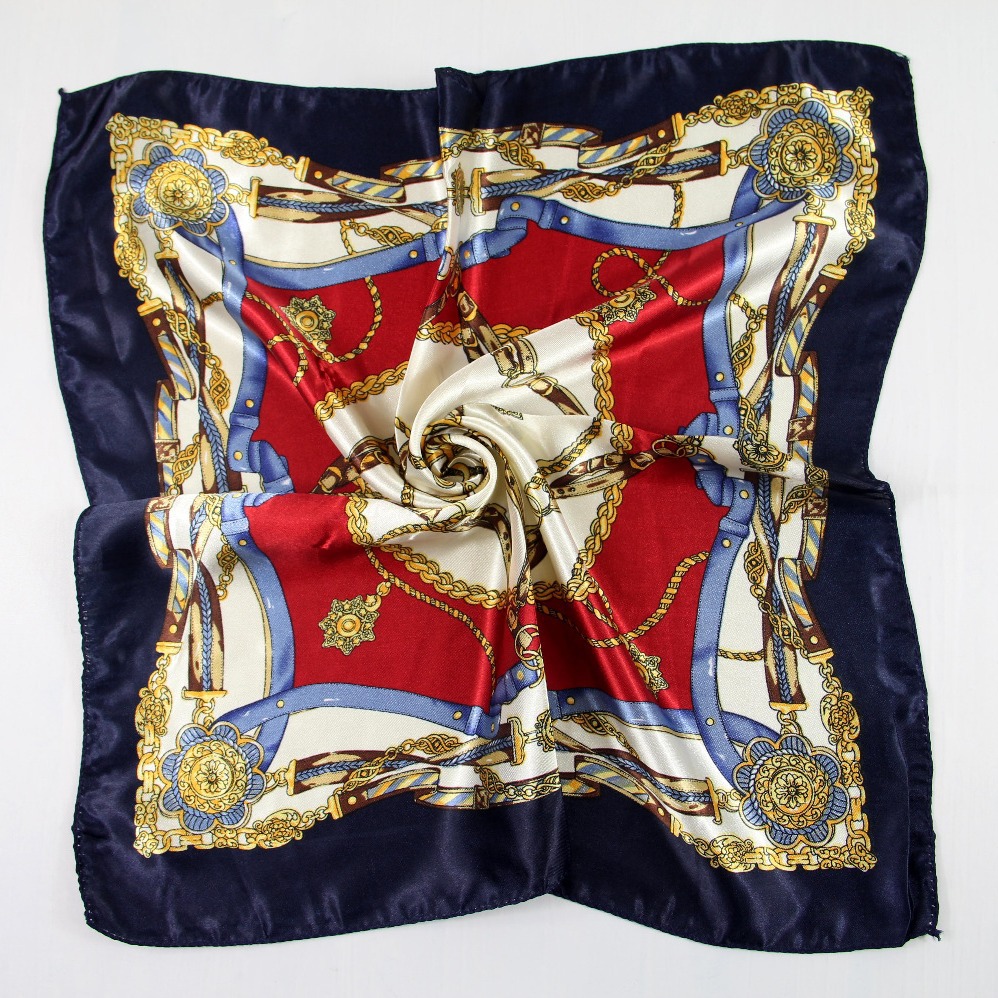 Picture of Korean Style New Autumn and Winter Small Silk Scarf Women's Imitation Silk Versatile Professional Small Square Scarf Manufacturer Wholesale Hangzhou Silk Scarf