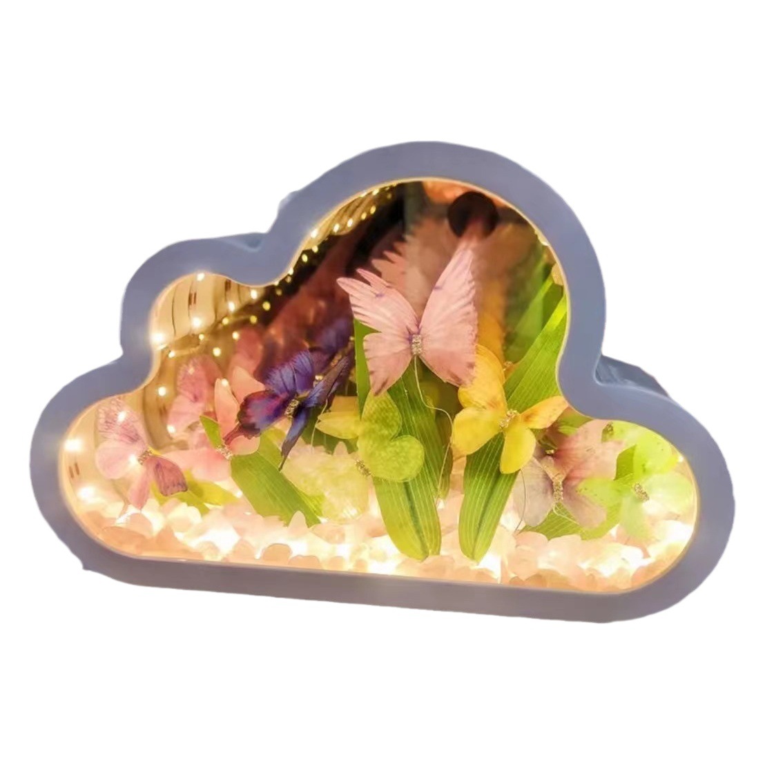 Cross-border Explosions Cloud Tulip Nightlight Shake Tone with Finished Cloud Tulip Mirror Flower Sea Nightlight