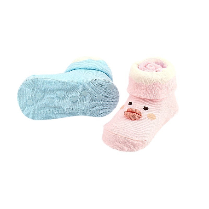 Picture of Newborn baby socks spring and autumn thin baby socks cartoon toddler floor socks dispensing non-slip 0-6 months children's socks