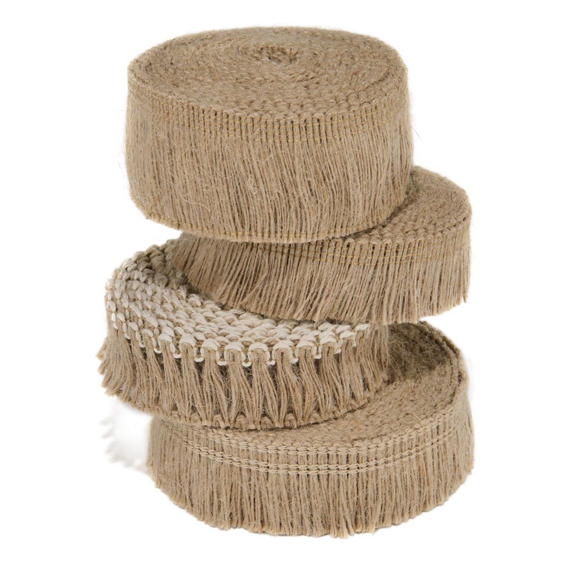 hemp rope popular diy decorative webbing handmade jewelry primary color jute tassel lace hemp hook beard side accessories