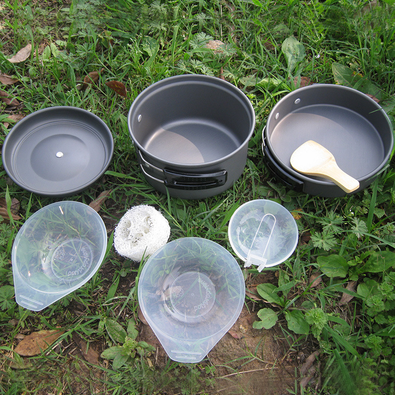 Picture of Amazon Explosions DS-200 Outdoor Portable Camping Set Pot for 1-2 People Picnic BBQ Pot Tableware