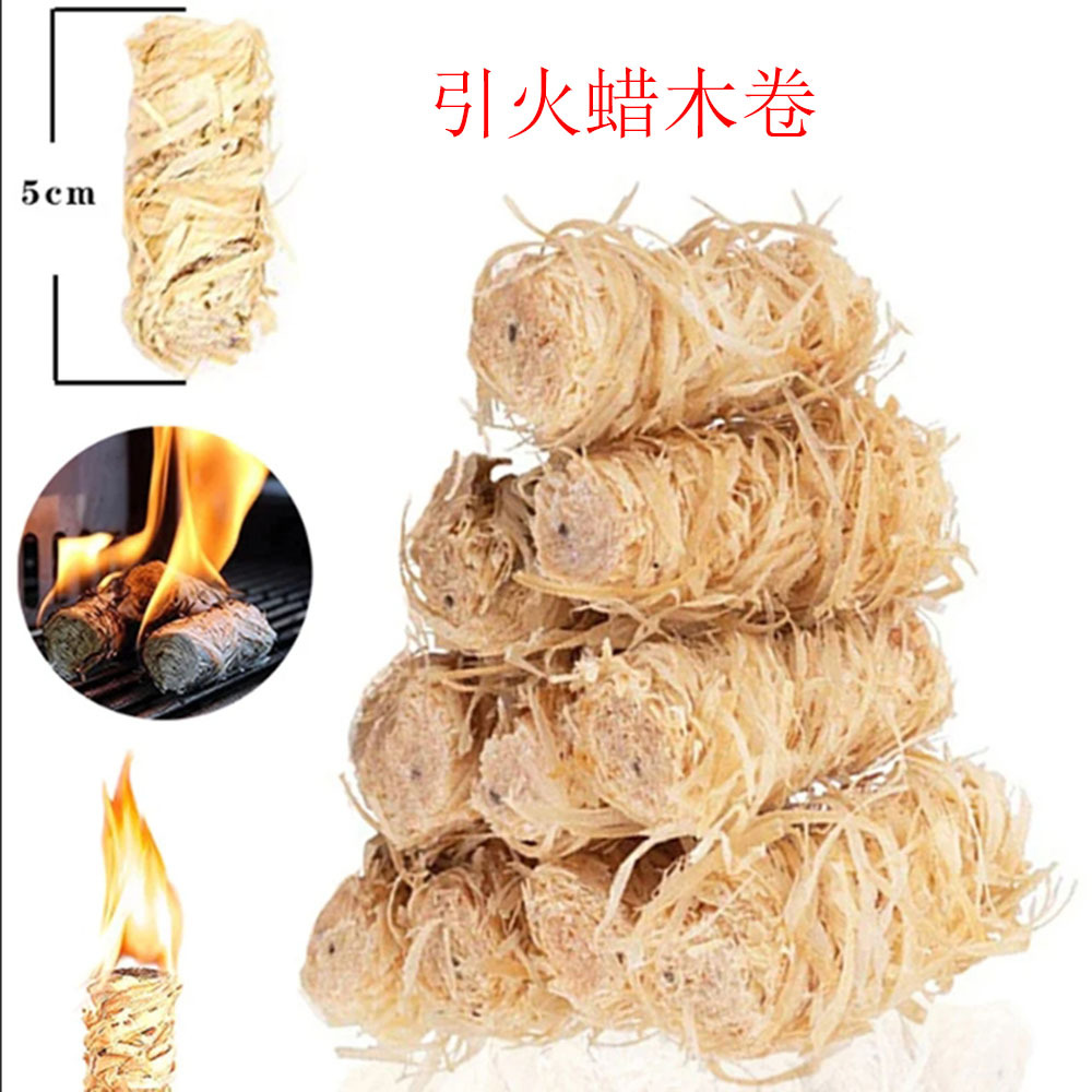 Picture of Barbecue Fire Ignition Artifact Outdoor Charcoal Fire Ignition Carbon Combustion Aid Camping Quick Ignition Ignition Block Waterproof Wax Wood Strip