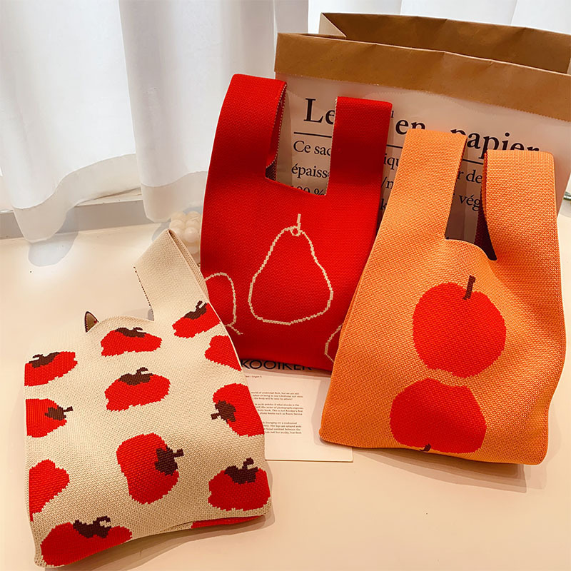 Thickened and Weighted Fashionable Tote Bag, Female Souvenir Bag, Handbag, Woven Bag, Bucket Bag, Fly Woven Bag, Knitted Bag