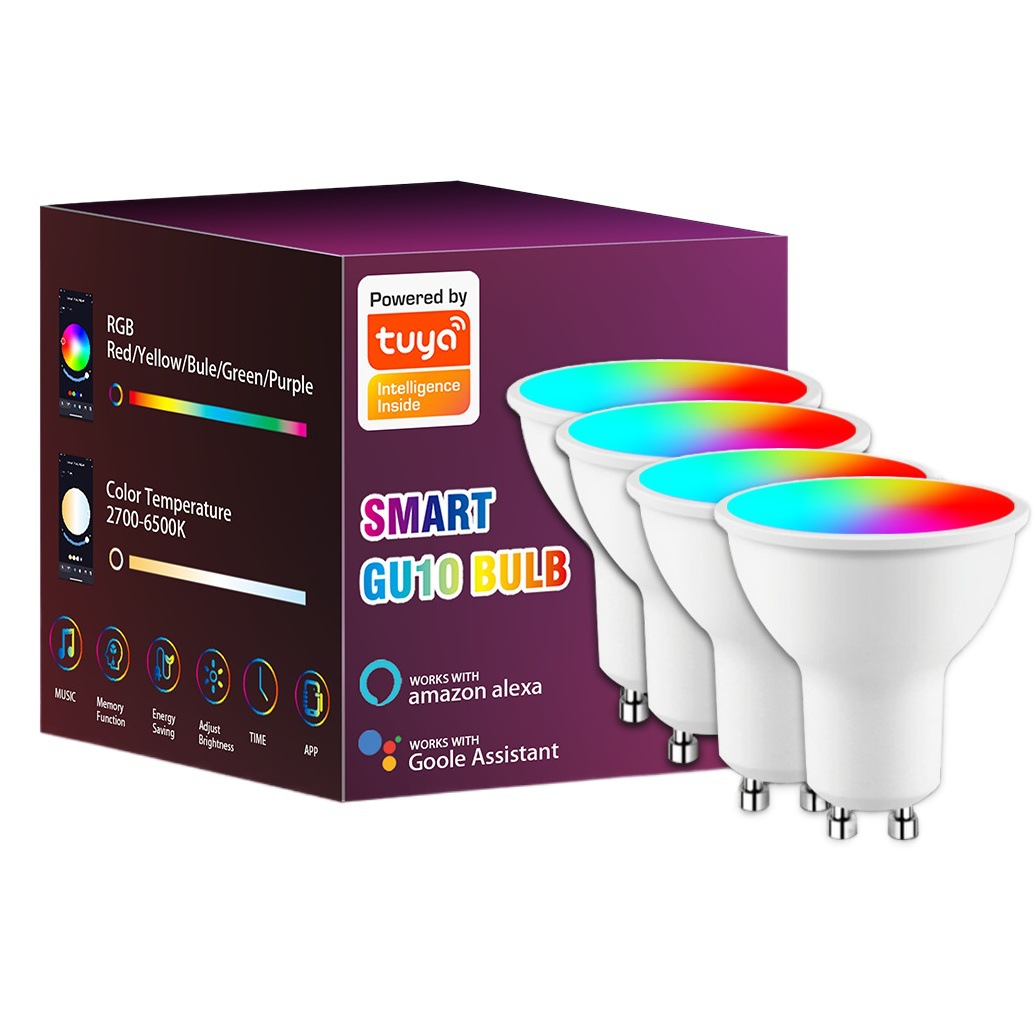 Graffiti WIFI smart GU10 dimmable lamp Cup 5W support Alexa, Google Voice Control