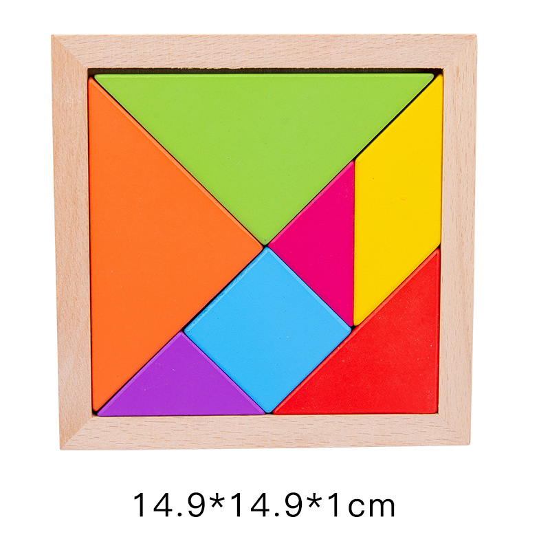 Picture of Kindergarten Varied Tangram Teaching Aids Assembled Geometric Shape Benefitable Intelligence Toys 6-12 Years Old Children's Small Gift Award