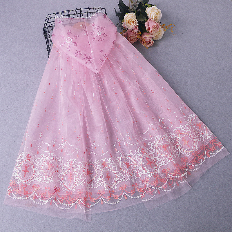 Picture of Frozen Cape Thin Children's Stylish Mesh Cloak Cosplay Costume Hooded for Going Out