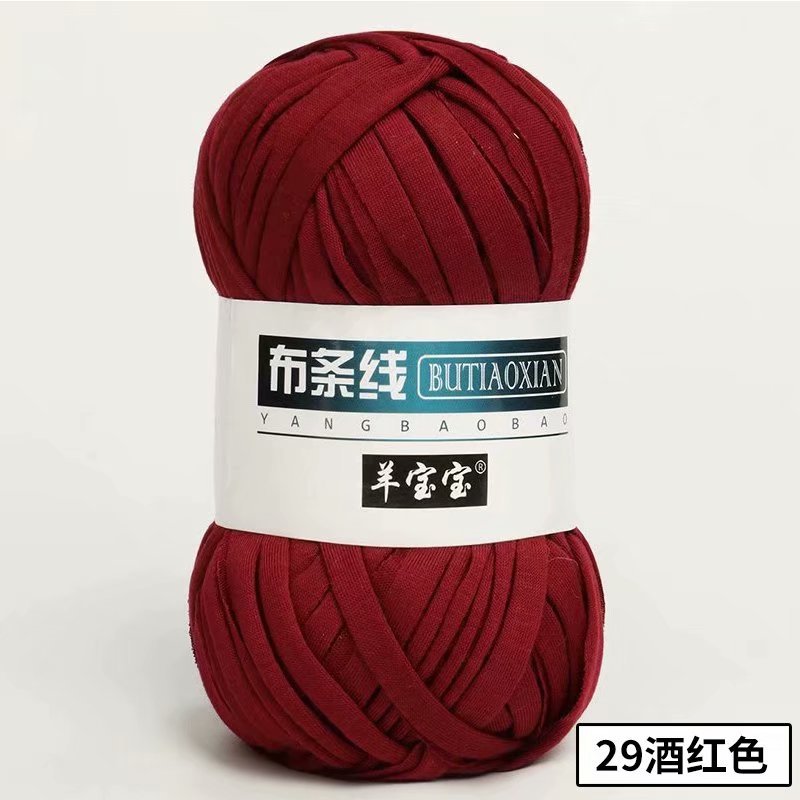 Picture of Cloth thread hook doll slippers storage basket floor mat blanket crochet diy material homemade coarse wool woven bag