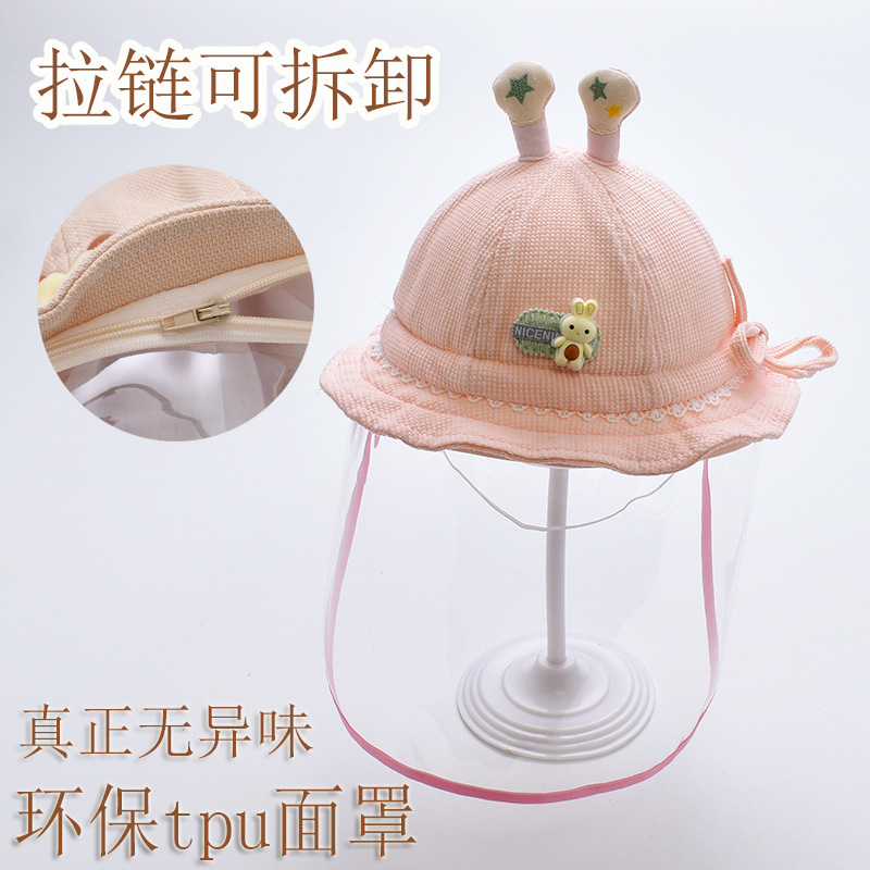 Picture of Newborn Baby Protective Face Cover Going Out Baby Anti-Droplet Hat Summer Sun Protection Hat Spring and Autumn