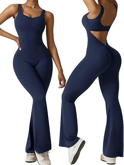 Picture of European and American Cross-border Women's Sleeveless Horn Jumpsuit Sexy Backless Vest Tight Hip Yoga Jumpsuit