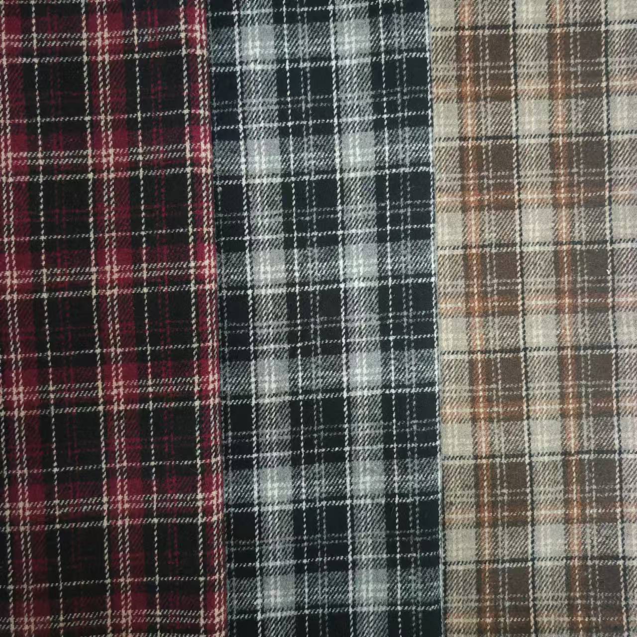 Picture of Shaoxing factory in stock autumn and winter plaid fashion children's clothing shirt shoes hat bags plaid woolen fabric