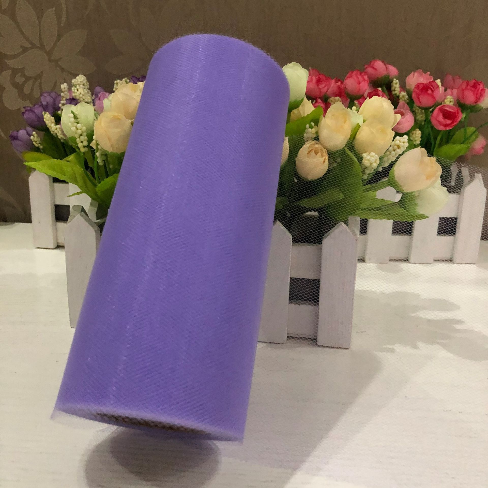 Picture of Wedding party decoration American mesh roll tutu skirt birthday table skirt tulle yarn wedding decoration 15cm * 25 yards