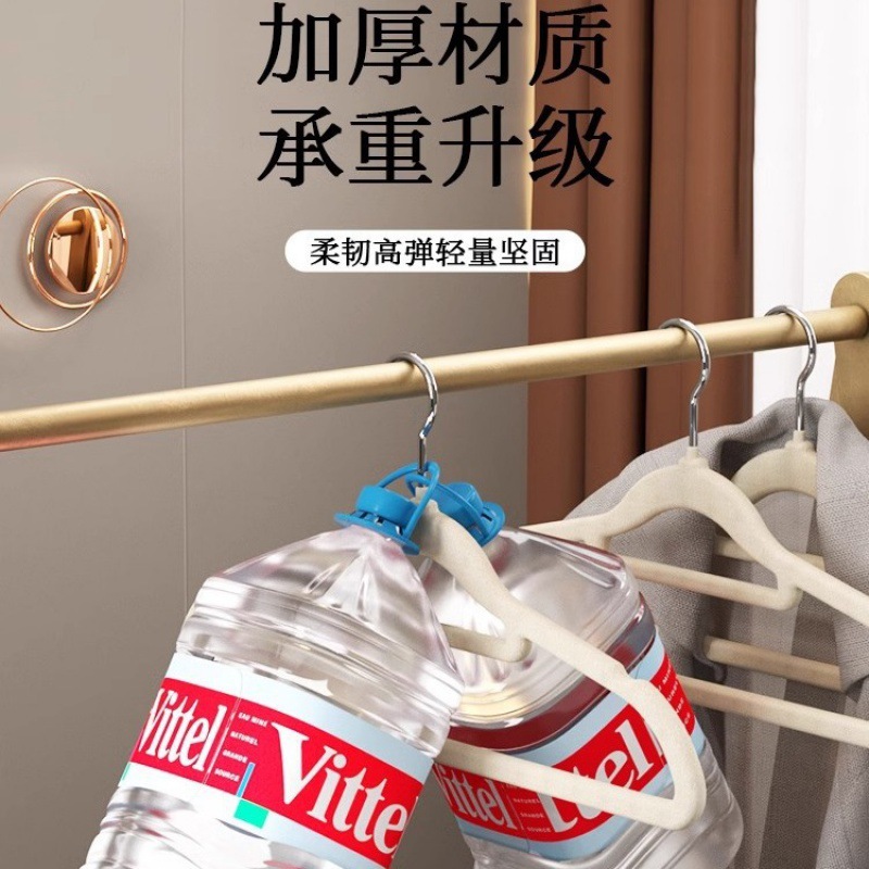 Picture of Flocking Hanger Anti-slip Hanger Drying Hanger Semi-round Hanger Household Hanger Drying Hanger Clothes Hanger Seamless Hanger