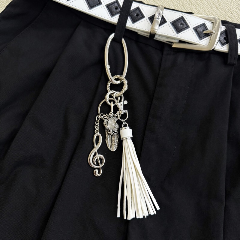 Mad work decoration original note tassel waist keychain accessories niche high-end sense bag pendant cross-border e-commerce
