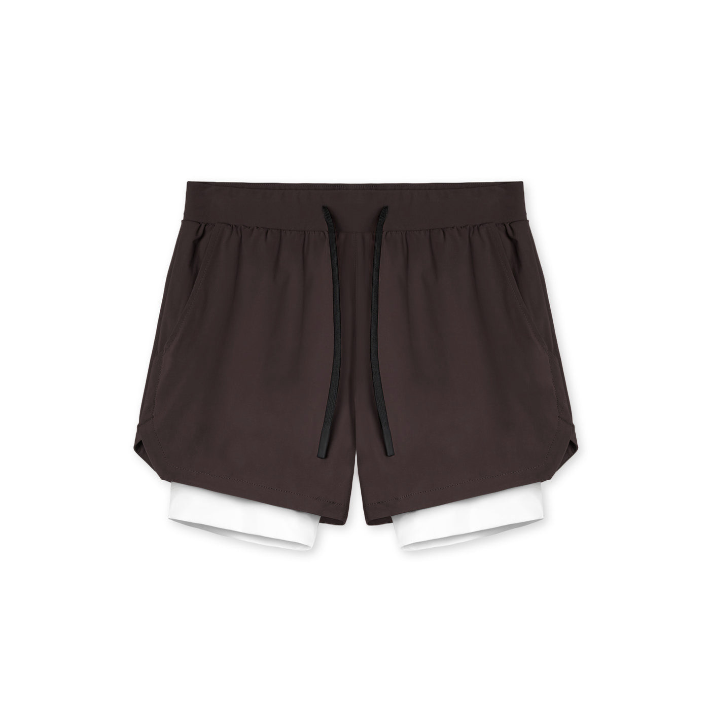 Picture of European size fitness sports shorts men's nylon running muscle training stretch quick-drying American double-layer basketball shorts summer
