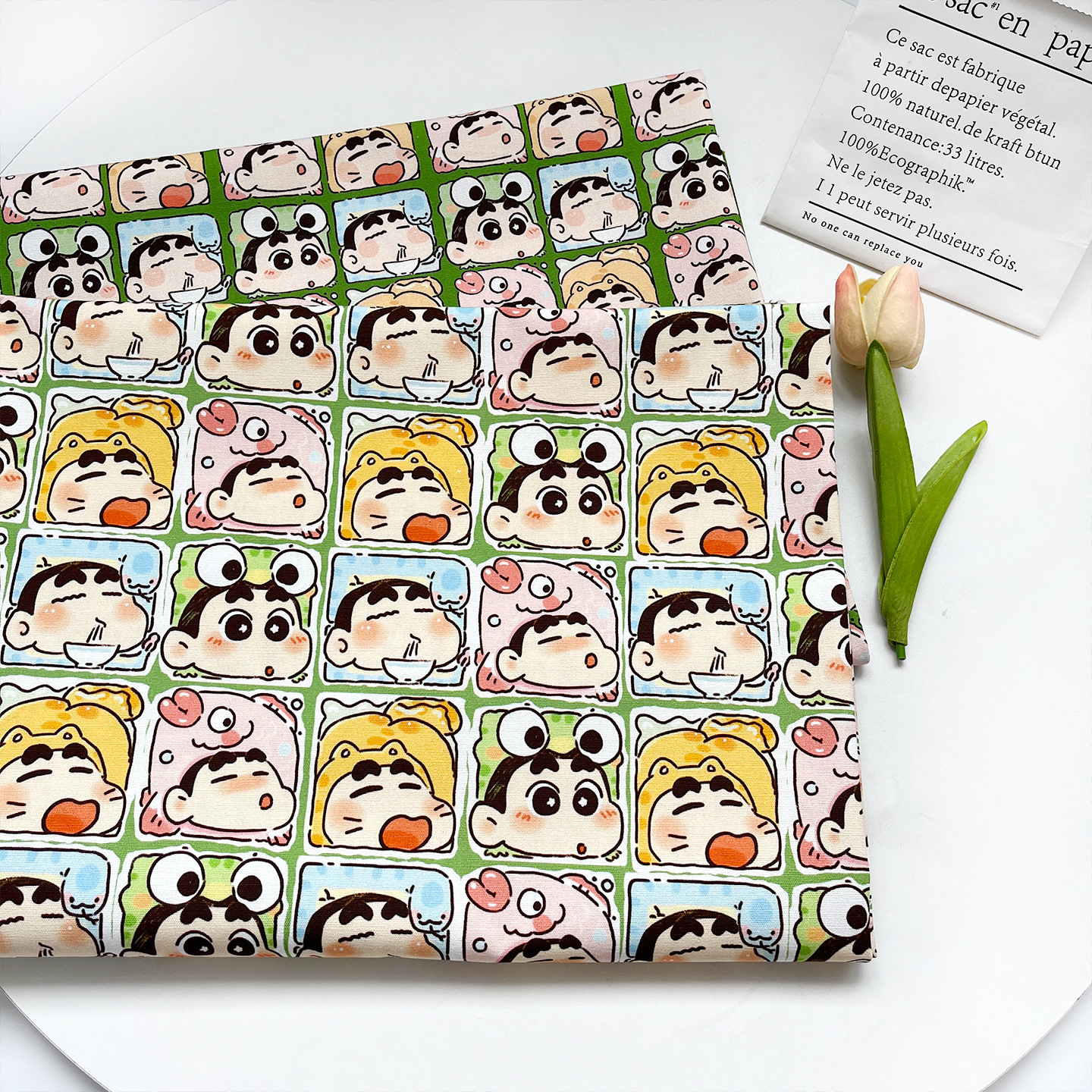Picture of Crayon Shin-Chan 1.5m Piece of Pure Cotton Canvas, Width 1.0m Price, Bag, Jacket, Vest, Handmade DIY Fabric