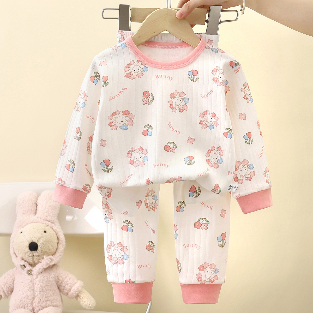 Picture of Children's Pure Cotton Underwear Set, New Autumn Style, Boys' Autumn Clothes and Pants, Baby Pajamas, Girls' Loungewear, Children's Clothing