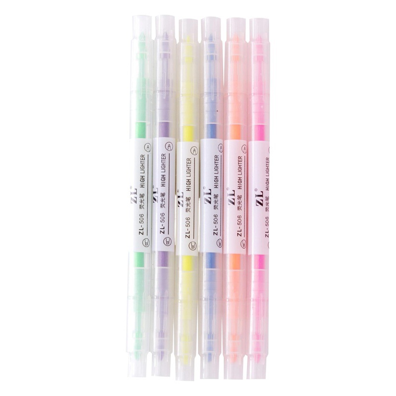Zhenglang 6-in color double-head highlighter marker marker marker student stationery highlighter prize wholesale