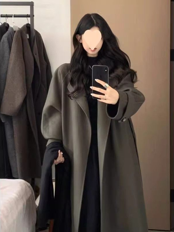 Picture of Gao Kezhong black woolen coat women's 2025 autumn/winter new woolen jacket high-end small mid-length model