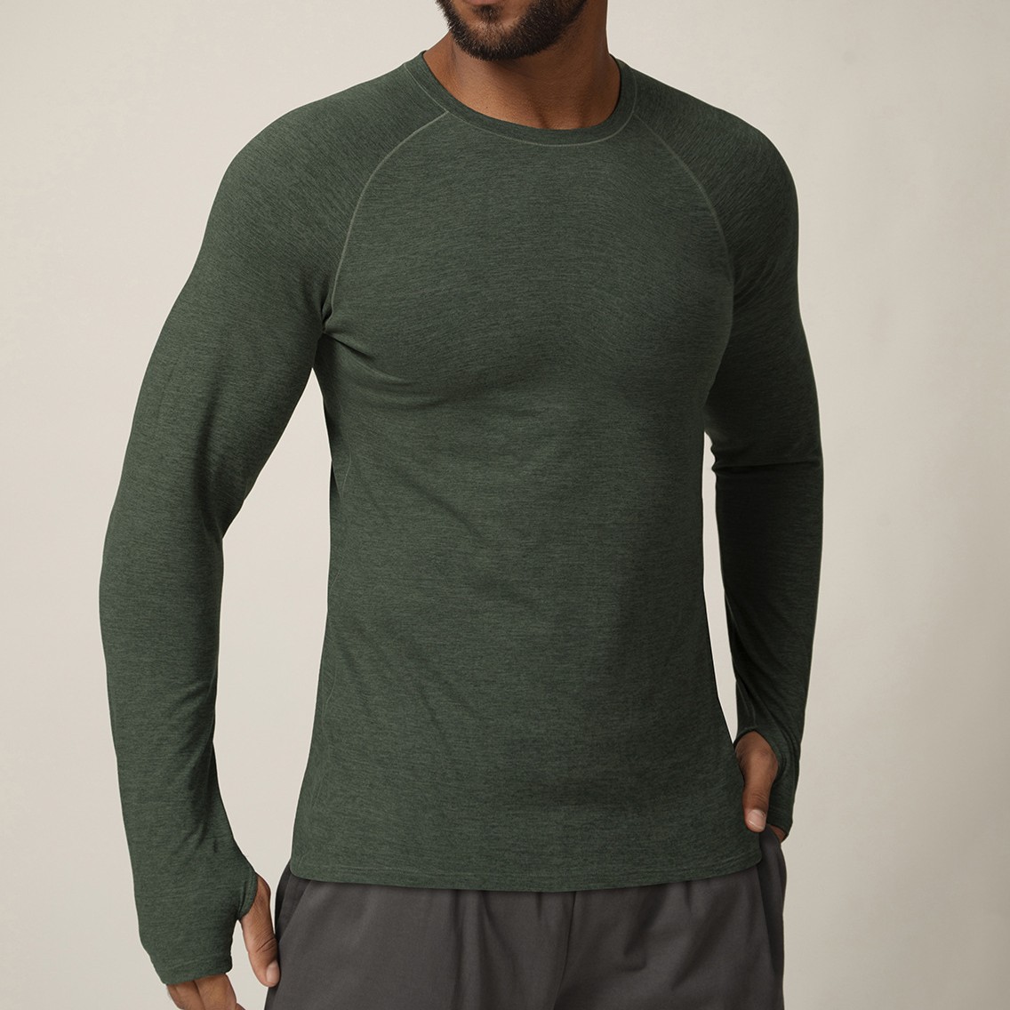 European and American Autumn and Winter Sports Quick-Drying Long-Sleeved T-Shirt Men's Outdoor Running Fitness Clothing Slim Training Tennis Elastic Top