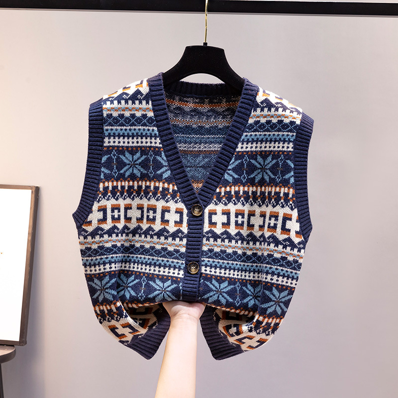 Picture of Vest Knitted Jacket Early Spring Autumn 2024 New Women's Loose Women's Sweater Cardigan Vest