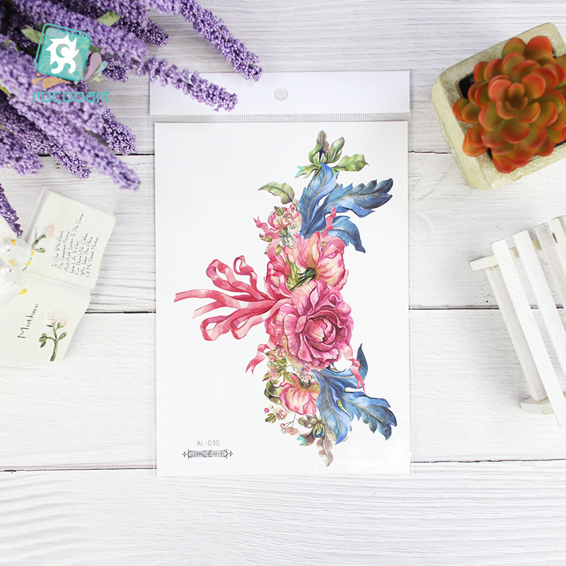 Picture of Cross-border New Waterproof Chest Tattoo Sticker Original Big Figure Sexy Flower Arm Tattoo Sticker Disposable Tattoo Sticker
