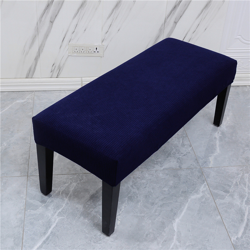 Picture of Elastic Household Long Bench Cover Corn Plaid Thickened Piano Cover Makeup Stool Cover Shoe Changing Stool Cover