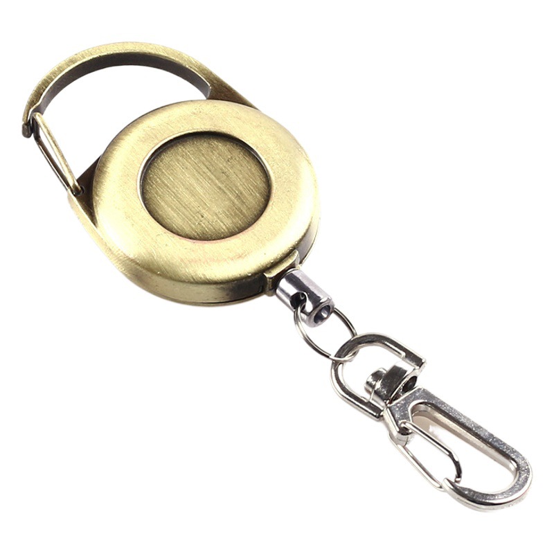 Retro Color Metal Easy Pull Buckle Telescopic Buckle Outdoor Mountaineering Keychain Zinc Alloy Anti-lost Anti-drop Easy Pull