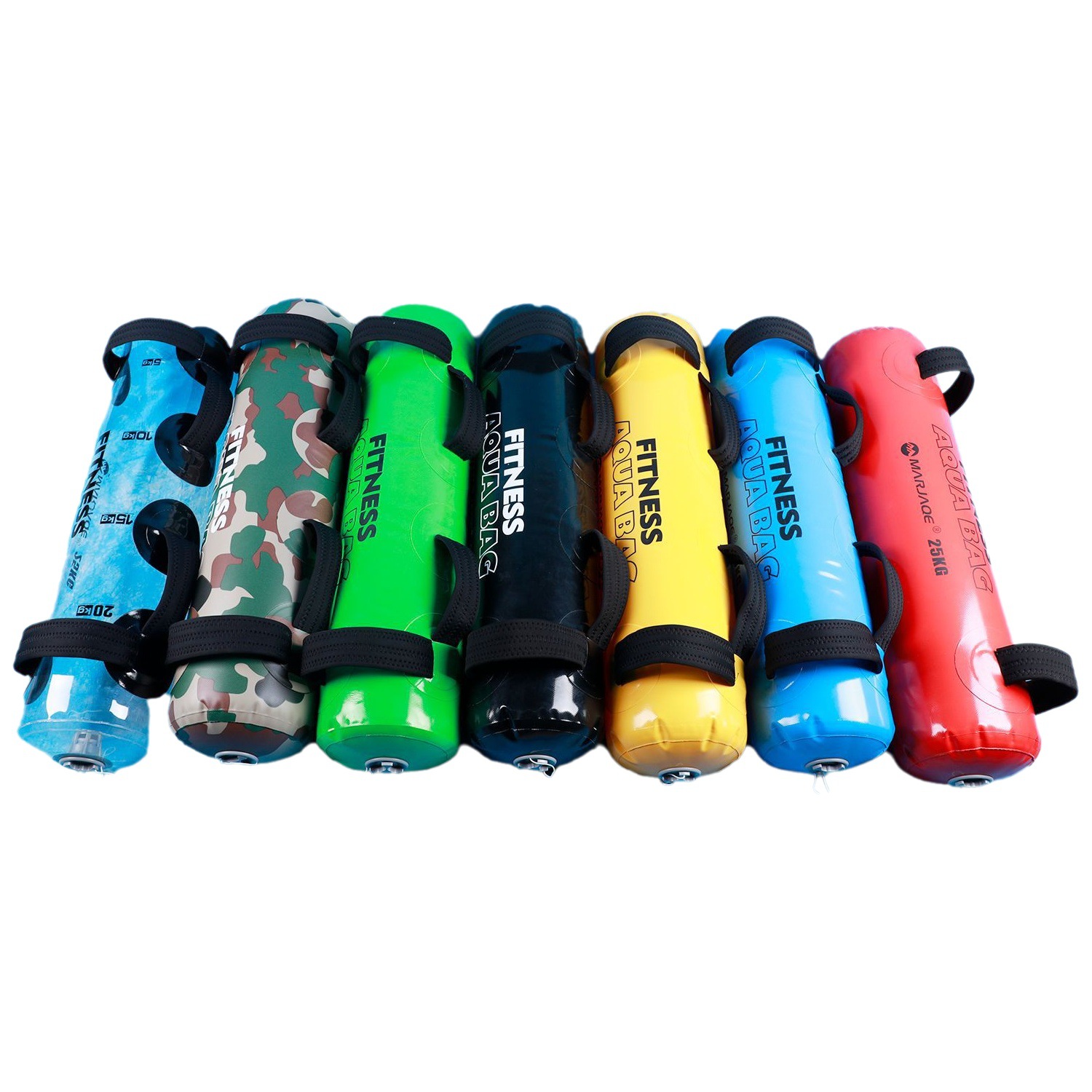 MARJAQE Fitness Water Bag Folding Water Filling Weight-bearing Water Bag Weightlifting Fitness Adjustable Weight Thickened PVC Mesh Fabric