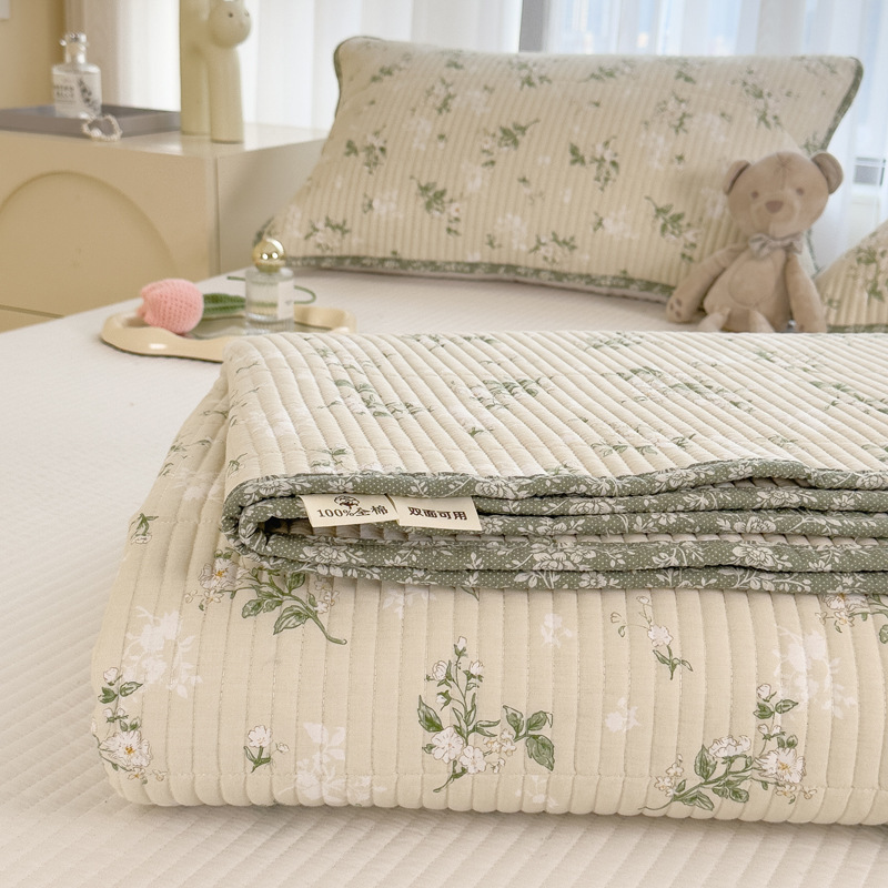 Picture of Cross-border New Ins Style Cotton Bed Cover Soft Waxy Cotton Single-piece Cotton Bed Sheet with Tatami Non-slip Mattress