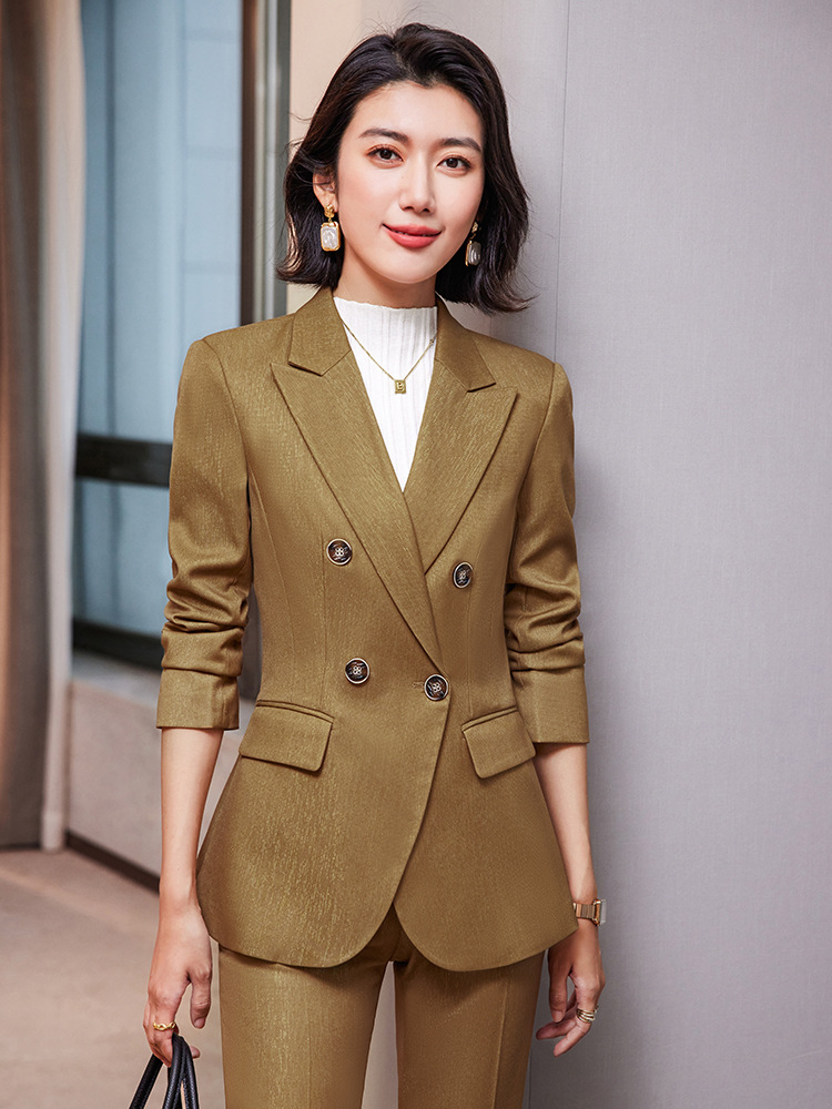 Picture of High-end professional suit suit female autumn and winter temperament goddess fan workplace interview formal wear Manager sales department work clothes