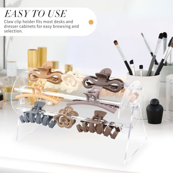 Picture of 360-Degree Rotating Acrylic Cut Out Transparent Hairband Display Stand Watch Bracelet Counter Display Stand Hairband Storage